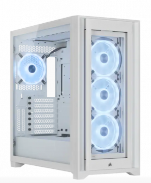 CORSAIR iCUE 5000X RGB QL Edition Tempered Glass Mid-Tower Smart Case, True White (ᴄʜᴀᴛ ᴛᴏ ɢᴇᴛ ᴅɪꜱᴄᴏᴜɴᴛ)
