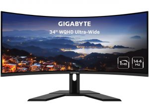 Gigabyte G34WQC 34" VA Monitor (3‎440 x 1440.144Hz,1ms,120%sRGB) 