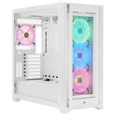 CORSAIR iCUE 5000X RGB Tempered Glass Mid-Tower ATX PC Smart Case — White